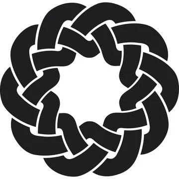 Celtic sign, circle black Stock Illustration