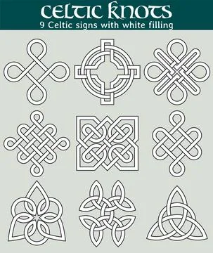 Celtic signs with fill Stock Illustration