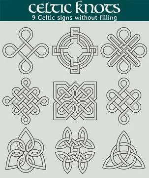 Celtic signs unfilled Stockillustratie