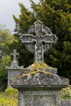 Celtic Stone Cross Stock Photos