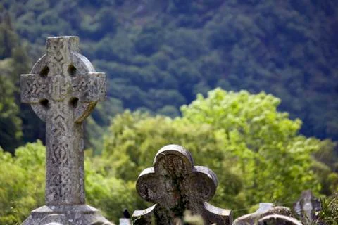 Celtic Stone Cross Stock Photos