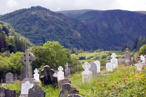 Celtic Stone Cross Foto stock