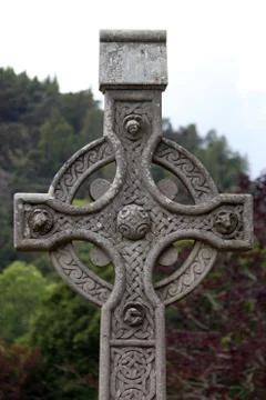 Celtic Stone Cross Stock Photos