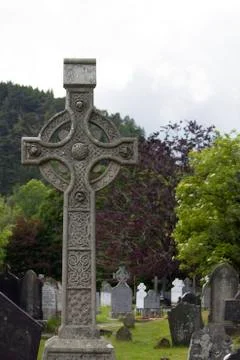 Celtic Stone Cross Foto stock