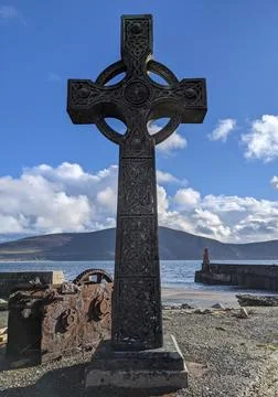 Celtic stone cross Stock Photos