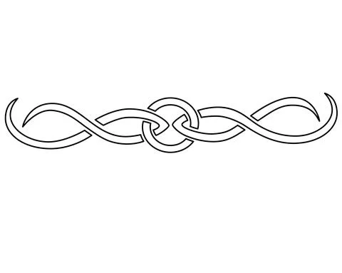 Celtic style divider or border - line element for coloring and decoration. Stock-Illustration