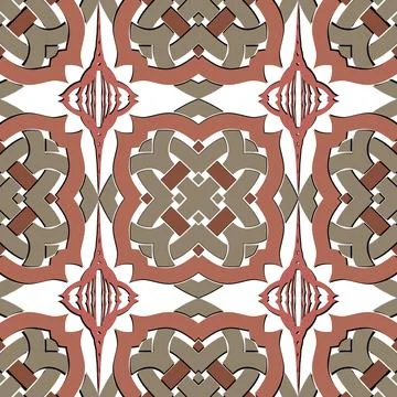 Celtic style seamless pattern. Abstract ornamental vector background. Colorfu Stock Illustration