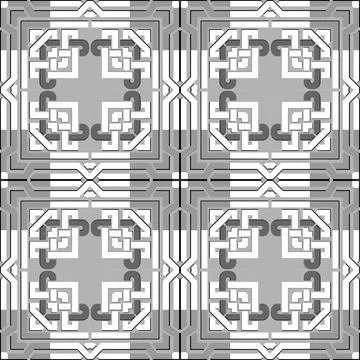 Celtic style seamless pattern. Vector ornamental light background. Geometric  Stock Illustration