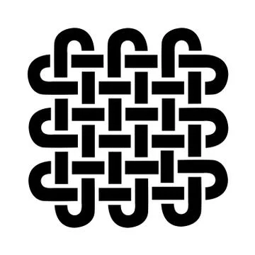 Celtic style square shape symbol based on eternity knot Illustrazione stock