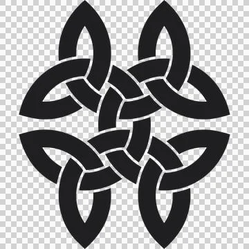 Celtic style symbol, black Ilustração Stock