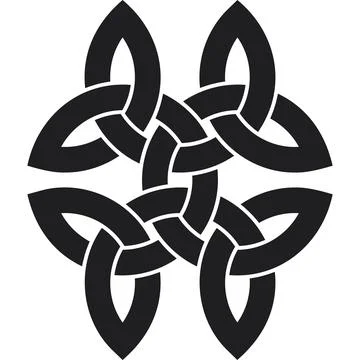 Celtic style symbol, black Stock Illustration