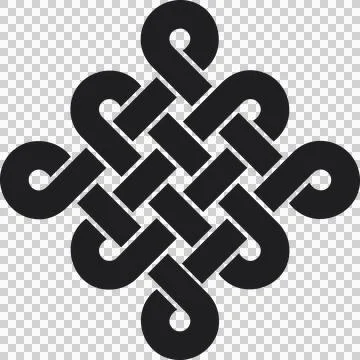 Celtic symbol, black Stock Illustration
