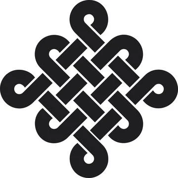 Celtic symbol, black Stock Illustration