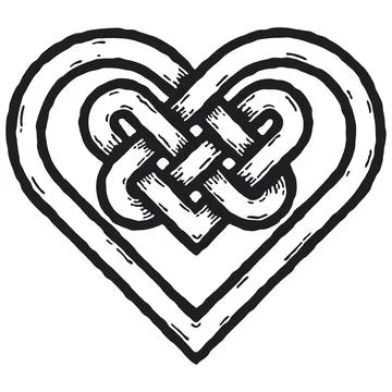 Celtic symbol, heart Stock Illustration