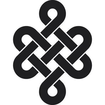 Celtic symbol made with celtic knots, black Stock Illustration