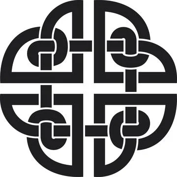 Celtic symbol, Quaternary black Ilustración de archivo