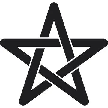 Celtic symbol, star, black Stock Illustration
