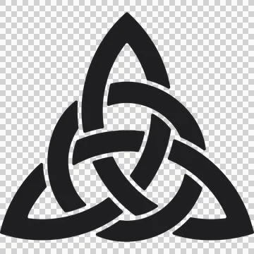 Celtic symbol, trinity knot, black Illustrazione stock