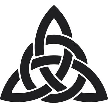 Celtic symbol, trinity knot, black Stock Illustration