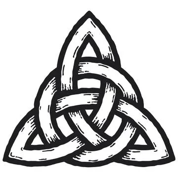 Celtic symbol, trinity knot Illustrazione stock