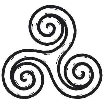 Celtic symbol, triskele Stock Illustration