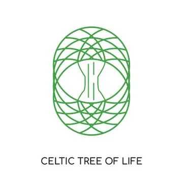 Celtic tree of life logo isolated on white background for your web, mobile an Stock Illustration