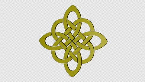 Celtic trinity knot isolated on transparent background. 4K footage Stock Footage 330079491