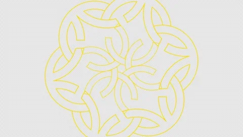 Celtic trinity knot isolated on transparent background. 4K footage Stock Footage 331240722
