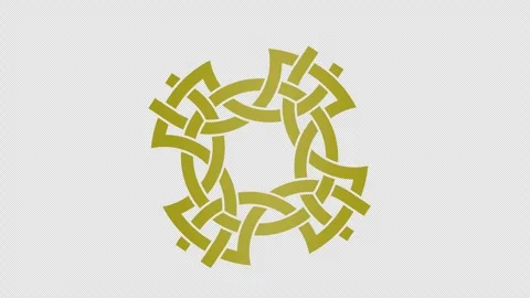 Celtic trinity knot isolated on transparent background. 4K footage Vidéo 337417212