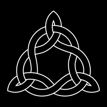 Celtic trinity triquetra knot endless for tattoo icon logo. vector illustra.. Stock Illustration