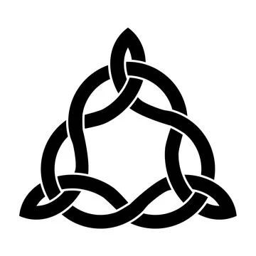 Celtic trinity triquetra knot endless for tattoo icon logo. vector illustra.. Illustration