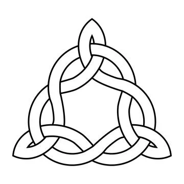 Celtic trinity triquetra knot endless for tattoo icon logo. vector illustra.. Stock Illustration