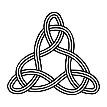 Celtic trinity triquetra knot endless for tattoo icon logo. vector illustra.. Stock Illustration