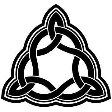 Celtic trinity triquetra knot endless for tattoo icon logo. vector illustra.. Stock Illustration