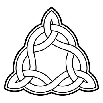 Celtic trinity triquetra knot endless for tattoo icon logo. vector illustra.. Stock Illustration