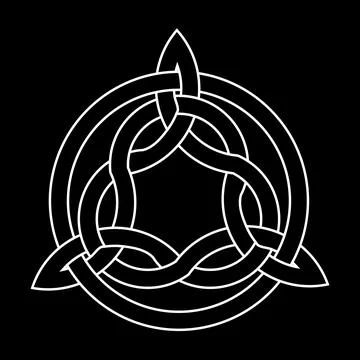 Celtic trinity triquetra knot endless for tattoo icon logo. vector illustra.. Stock Illustration