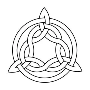 Celtic trinity triquetra knot endless for tattoo icon logo. vector illustra.. Stock Illustration