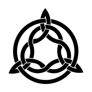 Celtic trinity triquetra knot endless for tattoo icon logo. vector illustra.. Stock Illustration