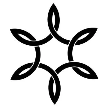 Celtic trinity triquetra knot endless for tattoo icon logo. vector illustra.. Stock Illustration