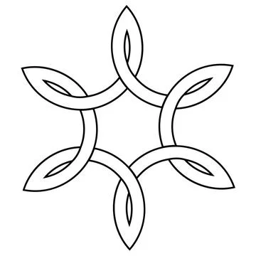 Celtic trinity triquetra knot endless for tattoo icon logo. vector illustra.. Stock Illustration