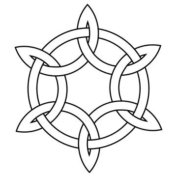 Celtic trinity triquetra knot endless for tattoo icon logo. vector illustra.. Stock Illustration
