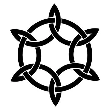 Celtic trinity triquetra knot endless for tattoo icon logo. vector illustra.. Stock Illustration