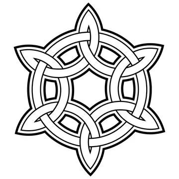 Celtic trinity triquetra knot endless for tattoo icon logo. vector illustra.. Stock Illustration