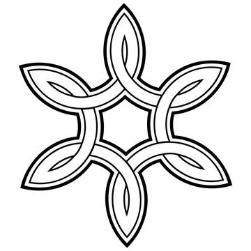 Celtic trinity triquetra knot endless for tattoo icon logo. vector illustra.. Stock Illustration
