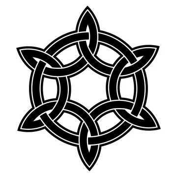Celtic trinity triquetra knot endless for tattoo icon logo. vector illustra.. Stock Illustration