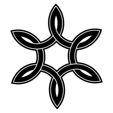 Celtic trinity triquetra knot endless for tattoo icon logo. vector illustra.. Stock Illustration