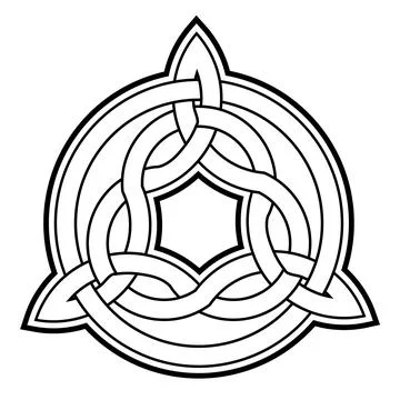 Celtic trinity triquetra knot endless for tattoo icon logo. vector illustra.. Stock Illustration