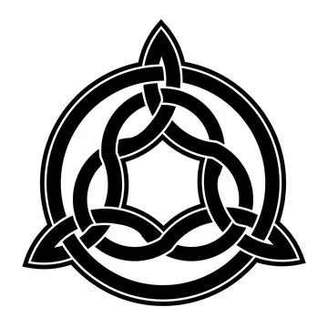 Celtic trinity triquetra knot endless for tattoo icon logo. vector illustra.. Stock Illustration