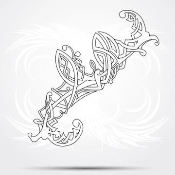 Celtic vector art-collection on a white background. Stock Illustration