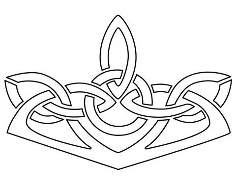 Celtic vector element for ornament - vector linear picture for coloring. Outline Stock Illustration